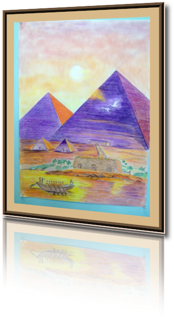 Pastel of Pyramids